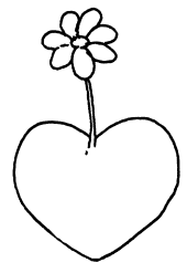 Coeur d'où sort une fleur