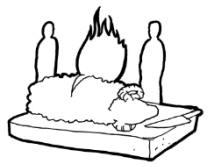 Offrande consume par le feu